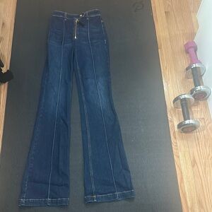 Stylish Dark Blue Flare Jeans by elisabetta franchi